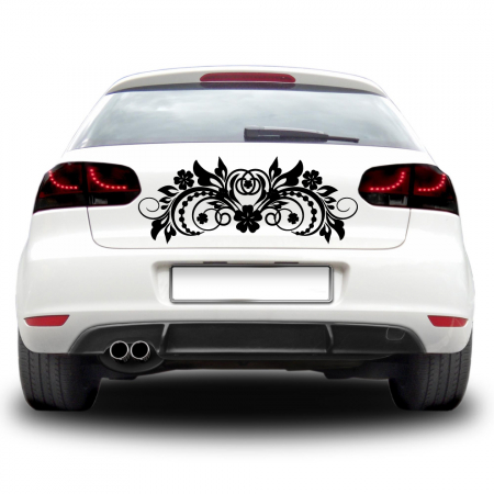 Pentru femei - Sticker auto - Floare simetrica