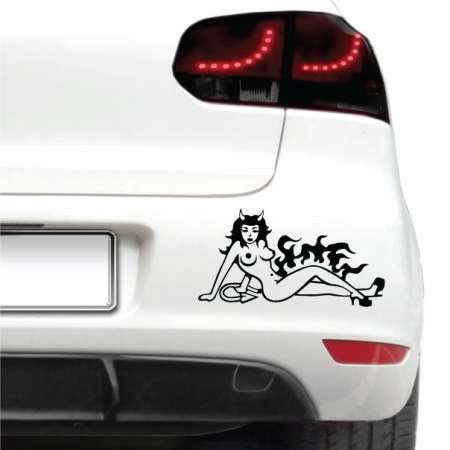 Pentru femei - Sticker auto - Frumusete din iad