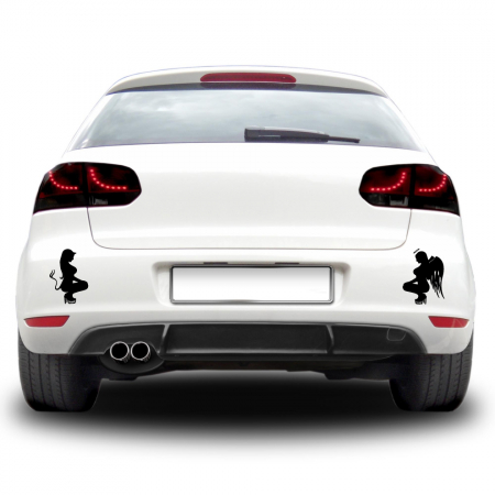 Pentru femei - Sticker auto - Inger vs. diavol