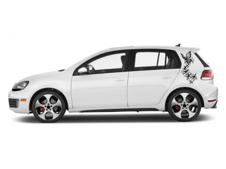 Stickere - Sticker auto - Orhidee si fluturi