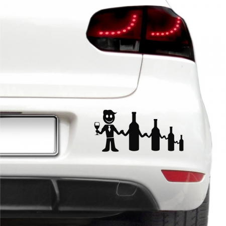 Amuzante - Sticker auto - Iubitor de vin