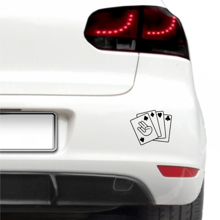Alte desene - Sticker auto - Poker rules!
