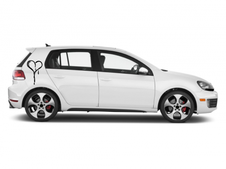 Stickere pereche - Sticker auto - Inima trista