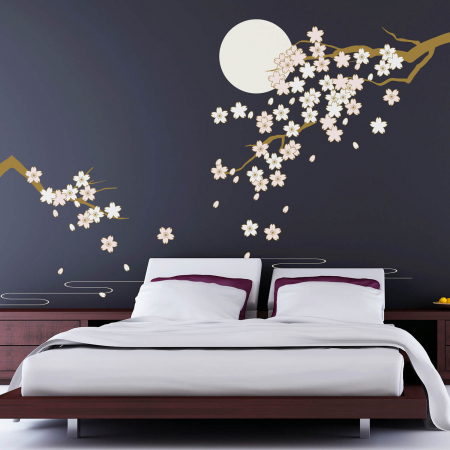Sticker Cherry Blossom Under Moonlight [0]