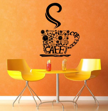 Bucătărie - Sticker Cafeaua de dimineata