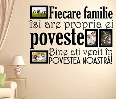 Stickere pentru fotografii - Sticker Povestea Familiei Noastre - sticker personalizabil