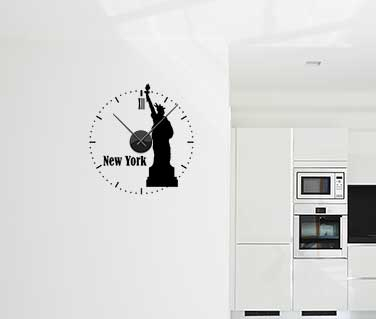 Ceasuri de perete - Sticker Ceas de perete New York