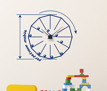 Ceasuri de perete - Sticker Ceas Perpetuum Mobile