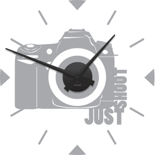 Sticker Ceas de Perete Aparat Foto [1]