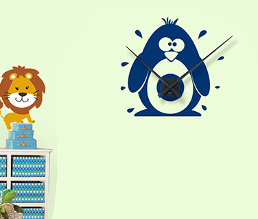 Ceasuri de perete - Sticker Ceas de Perete Pinguin