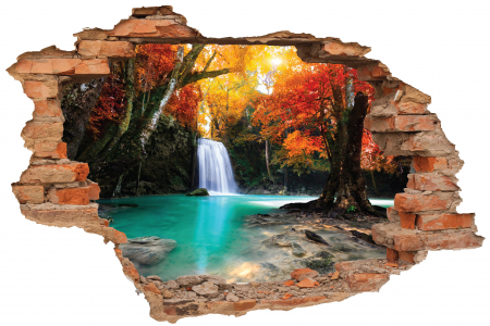 Sticker cu efect 3D - Cascada de toamna [0]