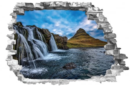 Stickere imprimate - Sticker cu efect 3D - Kirkjufell