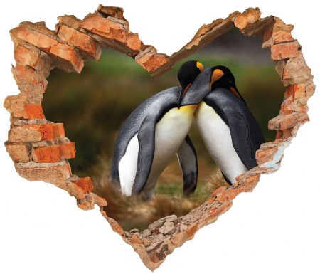 Stickere imprimate - Sticker cu efect 3D - Pinguini indragostiti