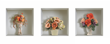 Sticker cu efect 3D - Aranjament Floral [3]