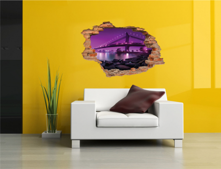 Sticker cu efect 3D - Purple bridge [1]