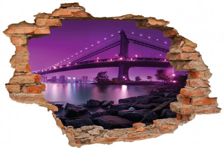 Stickere imprimate - Sticker cu efect 3D - Purple bridge