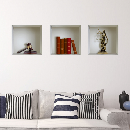 Sticker cu efect 3D - Justice - Reducere [1]