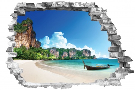 Privire prin perete - Sticker cu efect 3D - Thailanda