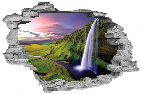 Stickere imprimate - Sticker cu efect 3D - Cascada de munte