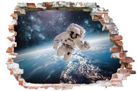 Stickere imprimate - Sticker cu efect 3D - Astronaut