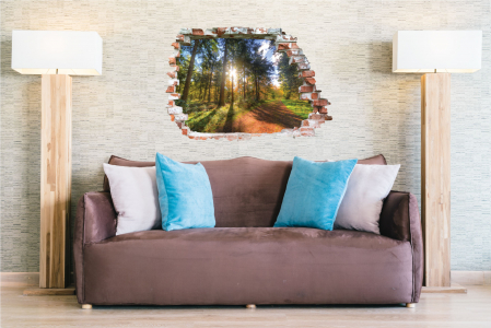 Sticker cu efect 3D - Padure insorita [1]