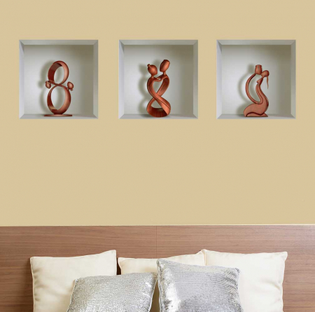 Stickere nișă - Sticker cu efect 3D - Abstracte