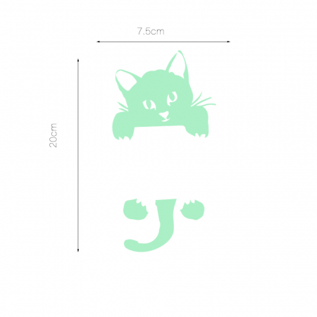 Sticker fosforescent Cat glowing [1]