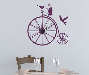 Stickere - Sticker Ceas de Perete Bicicleta retro
