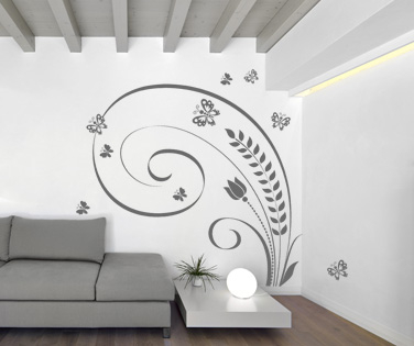 Natură - Sticker Deco cu Fluturi