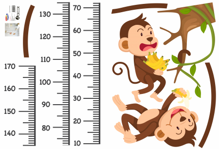 Sticker decorativ - Masuratoare cu maimute [2]