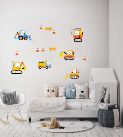 Stickere imprimate - Sticker decorativ - Vehicule de constructii