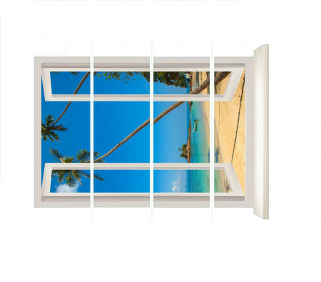 Sticker Decorativ - Fereastra spre paradis [1]