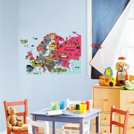 Stickere imprimate - Sticker decorativ - World Map