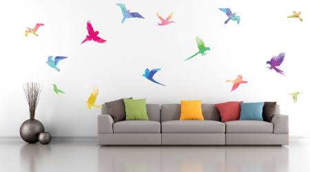 Stickere imprimate - Sticker Decorativ - Coloured-Birds