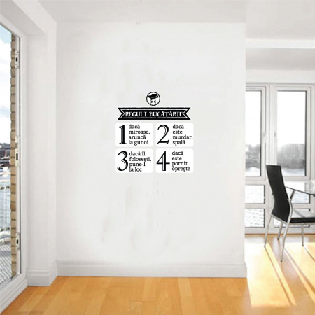 Stickere Colorate - Sticker decorativ - Reguli bucatarie