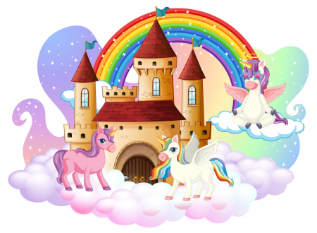 Sticker Decorativ Lumea unicornilor [1]