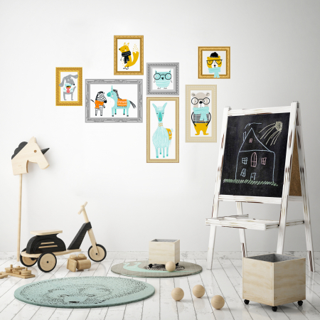 Stickere Colorate - Sticker decorativ - Animale inramate