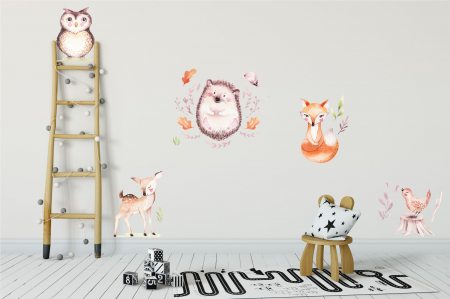 Stickere Colorate - Sticker decorativ - Forest animal set