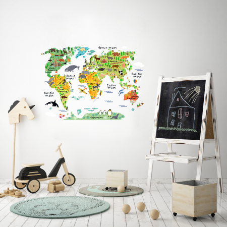 Stickere imprimate - Sticker decorativ - World Map