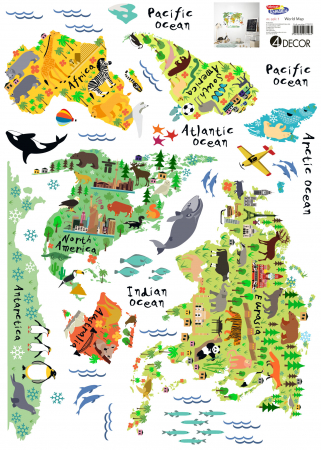 Sticker decorativ - World Map [1]