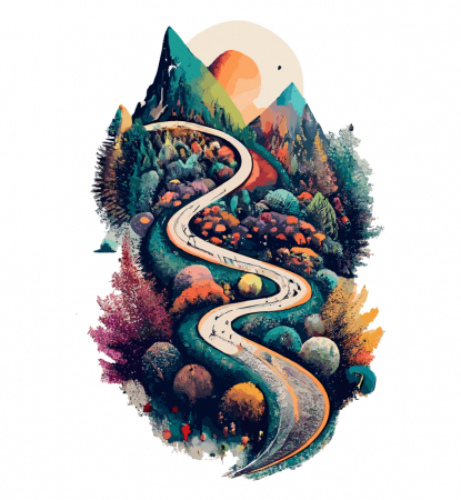 Sticker decorativ - Traseu montan [1]