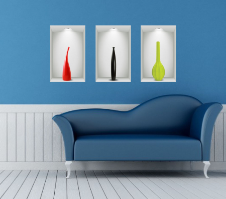 Stickere cu efect 3D - Sticker decorativ - Vaza iluzie 4