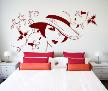 Fashion - Sticker Doamna cu Palarie