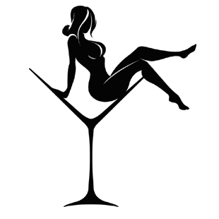 Sticker Doamna in pahar [1]