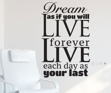 Citate - Sticker Dream and Live
