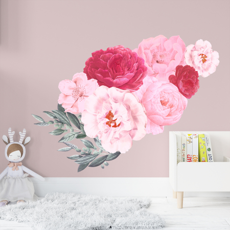Sticker Elegant Oversized Blush Pink Peonies [1]