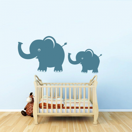 Copii - Sticker Familia de elefanti