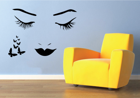 Fashion - Sticker Femeia cu fluturi
