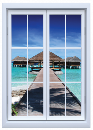 Sticker fereastra - Insulele Maldive [1]