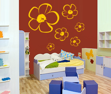 Natură - Sticker Floricele pe campii